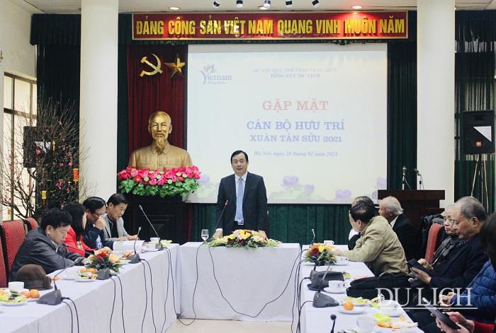 Tổng cục trưởng Tổng cục Du lịch Nguyễn Trùng Khánh chia sẻ tại buổi gặp mặt